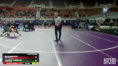 D1-138 lbs Quarterfinal - Adyn Bostick, Sunnyside H.S. vs Maddox Carbajal, Sunnyslope