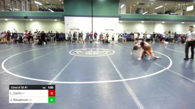 150 lbs Consi Of 32 #1 - Liam Carlin, NY vs Jacob Baughcum, GA