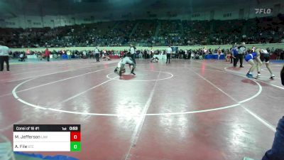 150 lbs Consi Of 16 #1 - Maliki Jefferson, Highlander Wrestling vs Austin File, Sallisaw Takedown Club