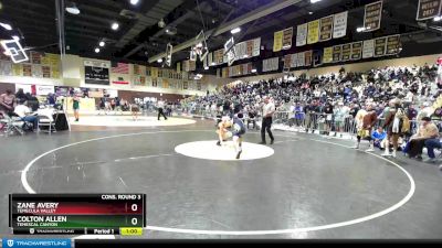 132 lbs Cons. Round 3 - Zane Avery, Temecula Valley vs Colton Allen, Temescal Canyon