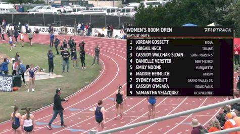 Women's 800m, Finals 6