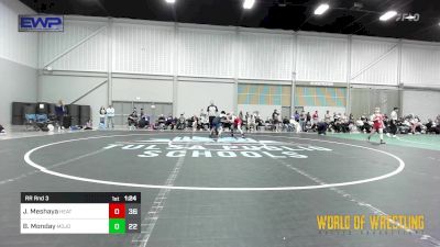 96 lbs Rr Rnd 3 - Jacob Meshaya, Heat 12U vs Brilan Monday, MOJO 12u