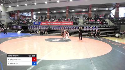 116 lbs Consi Of 16 #2 - Addison Saporito, Ottawa (Kan.) vs Markayla Lottie, Avila (Mo.)