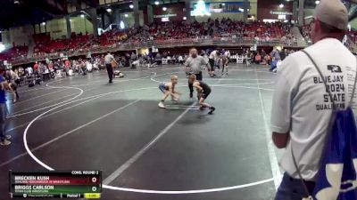 55 lbs Cons. Round 2 - Briggs Carlson, Titan Club Wrestling vs Brecken Kush, Ashland-Greenwood Jr Wrestling