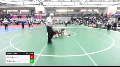 126 lbs Quarterfinal - Brady Zadora, Killingly vs Dominick Spadaro, Fairfield Warde