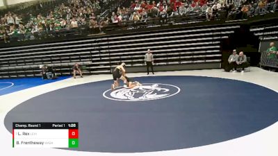 120 lbs Champ. Round 1 - Lincoln Rex, Lehi vs Beau Frentheway, Wasatch