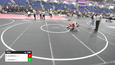 120 lbs Consi Of 16 #2 - Keegan Gustafson, Black Fox Wrestling Academy vs Jacob Johnson, Salida Middle School