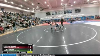 125 lbs Cons. Round 2 - Cord Edeler, Greybull Basin Athletic Club vs Levi Cochrane, Greybull Basin Athletic Club