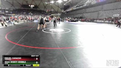 1A 285 lbs Quarterfinal - Noah Bigboy-Gribble, Omak vs Miguel Camacho, Toppenish