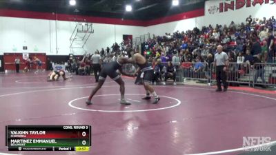 220 lbs Cons. Round 3 - Martinez Emmanuel, Beaumont vs Vaughn Taylor, Chaparral