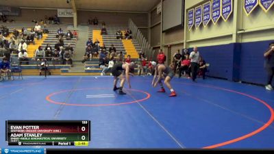 133 lbs Champ. Round 1 - Evan Potter, Southern Oregon University (Ore.) vs Adam Stanley, Embry-Riddle Aeronautical University (Ariz.)