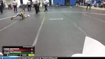 75 lbs 1st Place Match - Chase Watkinson, Hammerin Hawks vs Dylan Nieuwenhuis, Plainwell