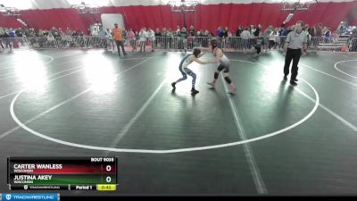 71-74 lbs Round 2 - Justina Akey, Wisconsin vs Carter Wanless, Wisconsin