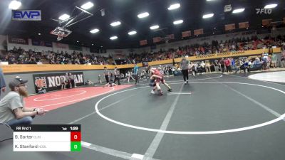 90 lbs Rr Rnd 1 - Brently Sorter, Clinton Youth Wrestling vs Keegan Stanford, Noble Takedown Club