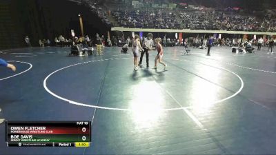 98 lbs Quarterfinal - Boe Davis, Sebolt Wrestling Academy vs Owen Fletcher, Powerhouse Wrestling Club