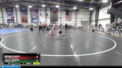 72 lbs Rd# 1 9:00am Friday - Bryson Zunich, No Escape W.A. vs Brody Kempen, Crass Trained