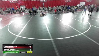 98 lbs Quarterfinal - Hawke Garrett, Team Nazar Training Center vs Carver Crippen, DC Elite Wrestling