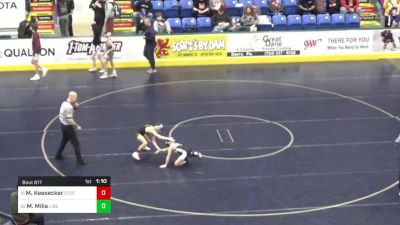 82 lbs Round Of 16 - Mason Keesecker, Steel Valley vs Max Milia, Liberty