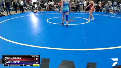 130 lbs Cons. Semi - Zorina Johnson, OR vs Makena Heston, CO