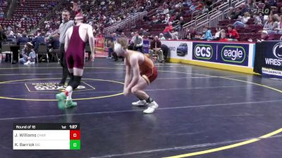 114 lbs Round Of 16 - Jorden Williams, Chartiers-Houston vs Keegan Barrick, Big Spring