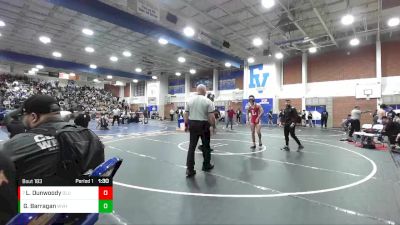 160 lbs Champ. Round 1 - Lance Dunwoody, Orange Lutheran vs Gabe Barragan, West Valley (Hemet)