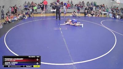 100 lbs Cons. Semi - Thomas Loughary, Dallas Mat Club vs Gavin Jusino, Cobra All Stars