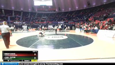 2A 113 lbs Quarterfinal - Drew Davis, Chatham (Glenwood) vs Cory Zator, Lemont (H.S.)