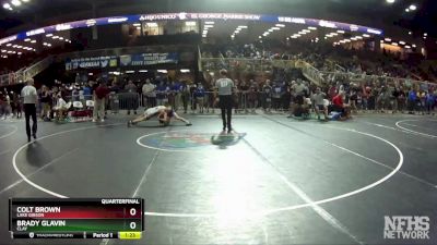 2A 126 lbs Quarterfinal - Colt Brown, Lake Gibson vs Brady Glavin, Clay