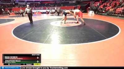 3A 285 lbs Quarterfinal - Sean Scheck, Aurora (Marmion Academy) vs Jonathan Rulo, Belleville (East)