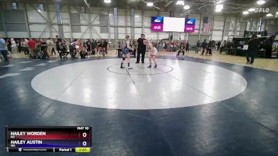 58 lbs Cons. Round 2 - Hailey Worden, NV vs Hailey Austin, WA