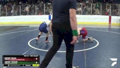 100 lbs Cons. Round 2 - Henry Begg, Simmons Academy Of Wrestling vs Henry Shook, Greenville Elite WC