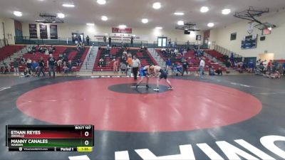 120 lbs Semifinal - Ethan Reyes, Oroville vs Manny Canales, Warden