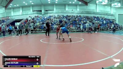 100 lbs Champ. Round 1 - Caleb Noble, IL vs Aidan Butler, OH