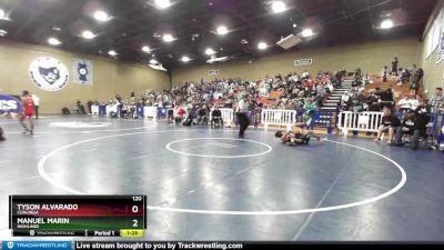 120 lbs Quarterfinal - Tyson Alvarado, Coalinga vs Manuel Marin, Highland