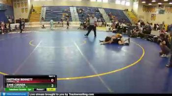 152 lbs Round 3 (8 Team) - Matthew Bennett, Camden 1 vs Zane Canada, Deland Bulldog WC