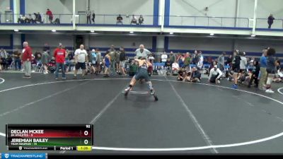 92 lbs Finals (2 Team) - Declan McKee, 84 Athletes vs Jeremiah Bailey, Team Nauman