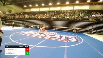 132 lbs Semifinal - Jackson Ricks, Box Elder vs Creeson Harrison, Uintah