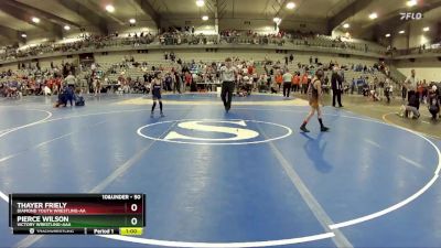 50 lbs Cons. Round 5 - Thayer Friely, Diamond Youth Wrestling-AA  vs Pierce Wilson, Victory Wrestling-AAA