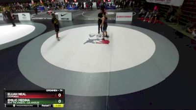 74 lbs Cons. Semi - Emilio Medina, Beat The Streets - Los Angeles vs Elijah Neal, California