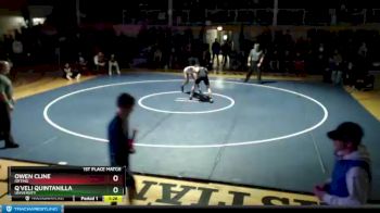 145 lbs 1st Place Match - Owen Cline, Orting vs Q`veli Quintanilla, University