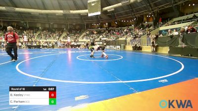 83 lbs Round Of 16 - Ben Keeley, Verdigris Youth Wrestling vs Creed Parham, Blaine County Grapplers