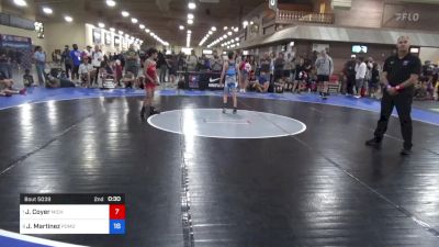 31 kg Quarters - Jaxton Coyer, Michigan West Wrestling Club vs John (JJ) Martinez, Pomona Elite (PWCC)