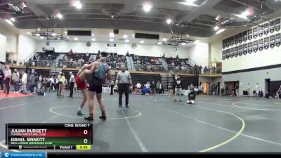 160 lbs Cons. Round 7 - Israel Sinnott, Rick Larsen Wrestling Club vs Julian Burgett, Fishers Wrestling Club