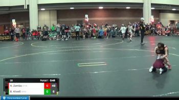 38 lbs Quarterfinals (8 Team) - Hayden Zemba, Steel Valley Renegades vs Beau Atwell, Ares