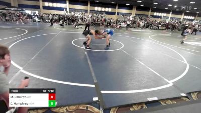 116 lbs Round Of 32 - Manny Ramirez, Awc vs Cael Humphrey, High Desert WC