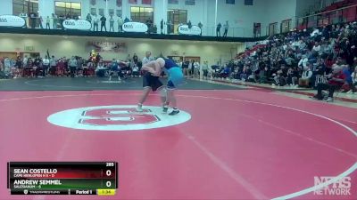 285 lbs Finals (8 Team) - Andrew Semmel, Salesianum vs Sean Costello, Cape Henlopen H S