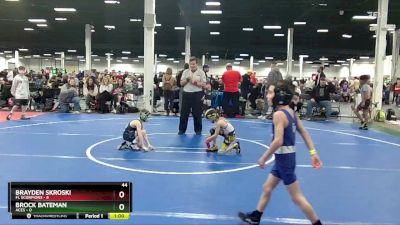 44 lbs Round 6 (10 Team) - Brayden Skroski, FL Scorpions vs Brock Bateman, ACES