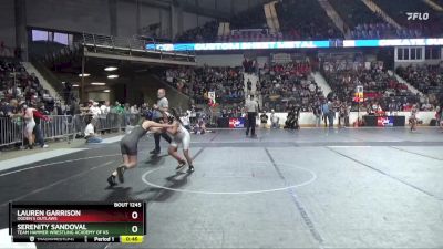 90 lbs Semifinal - Lauren Garrison, Ogden`s Outlaws vs Serenity Sandoval, Team Hammer Wrestling Academy Of KS