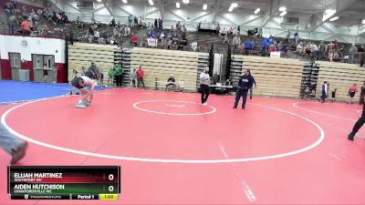 129-142 lbs Round 1 - Elijah Martinez, Southport WC vs Aiden Hutchison, Crawfordsville WC