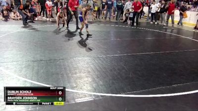 77 lbs Quarterfinal - Dublin Scholz, Bennett Wrestling Club vs Brayden Johnson, Pikes Peak Warriors Wrestling